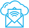 Cloud email hosting icon