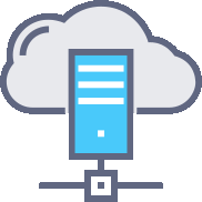 Cloud servers icon