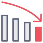 vulnerable Descending graphic icon
